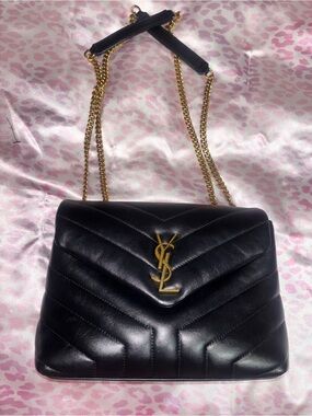 Saint Laurent Black Small Lou Lou Shoulder Bag